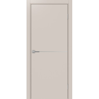 Дверь межкомнатная Optima Porte Неаполь 202 молдинг хром