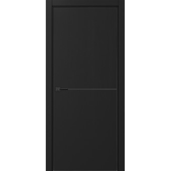 Дверь межкомнатная Optima Porte Неаполь 202 молдинг черный