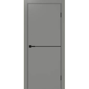 Дверь межкомнатная Optima Porte Неаполь 202 молдинг черный