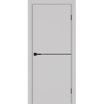Дверь межкомнатная Optima Porte Неаполь 202 молдинг черный