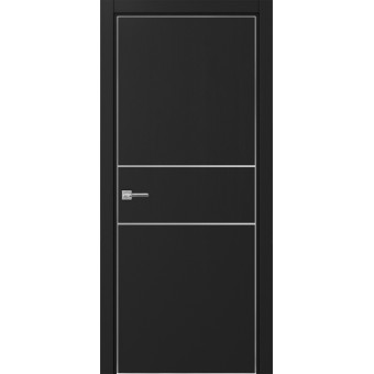 Дверь межкомнатная Optima Porte Неаполь 203 молдинг хром