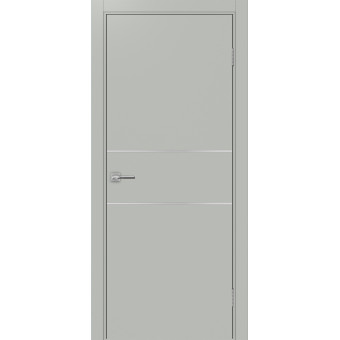Дверь межкомнатная Optima Porte Неаполь 203 молдинг хром