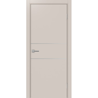 Дверь межкомнатная Optima Porte Неаполь 203 молдинг хром