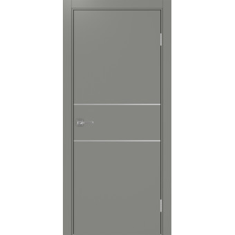 Дверь межкомнатная Optima Porte Неаполь 203 молдинг хром