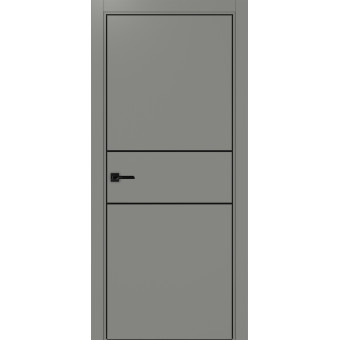 Дверь межкомнатная Optima Porte Неаполь 203 молдинг черный