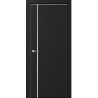 Дверь межкомнатная Optima Porte Неаполь 204 молдинг хром