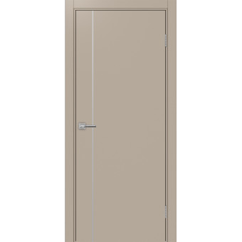 Дверь межкомнатная Optima Porte Неаполь 204 молдинг хром