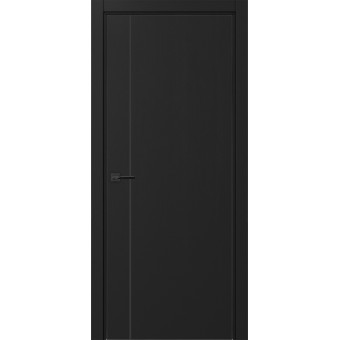 Дверь межкомнатная Optima Porte Неаполь 204 молдинг черный