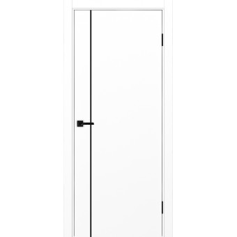 Дверь межкомнатная Optima Porte Неаполь 204 молдинг черный
