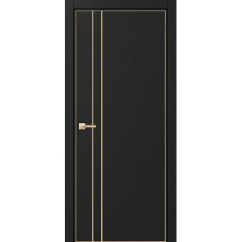Дверь межкомнатная Optima Porte Неаполь 205 молдинг золото