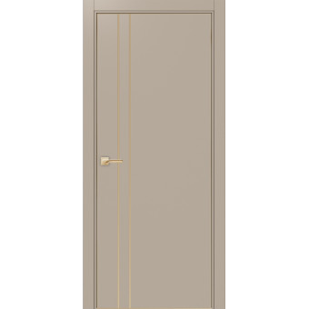 Дверь межкомнатная Optima Porte Неаполь 205 молдинг золото