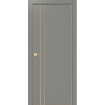 Дверь межкомнатная Optima Porte Неаполь 205 молдинг золото