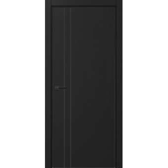 Дверь межкомнатная Optima Porte Неаполь 205 молдинг черный