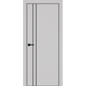 Дверь межкомнатная Optima Porte Неаполь 205 молдинг черный