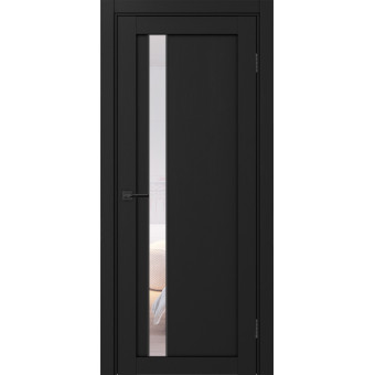 Дверь межкомнатная Optima Porte Турин 528АПС .121 молдинг черный