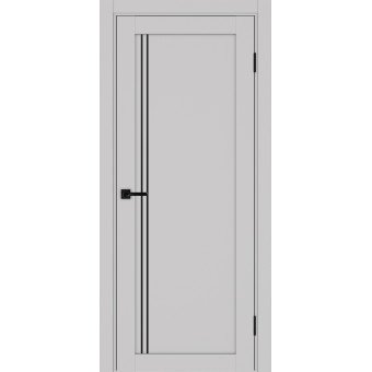 Дверь межкомнатная Optima Porte Турин 566АПП.111 молдинг черный